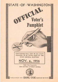 Front page of Initiative 199 Voter's Pamphlet