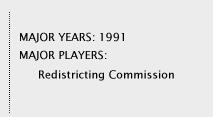 Major Years:1991; Major Players:Redistricting Commission
